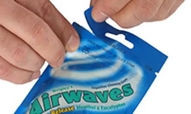 Easy-tear Anwendung. 